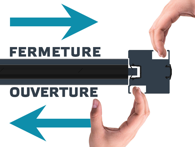 Porte coulissante avec verre opale