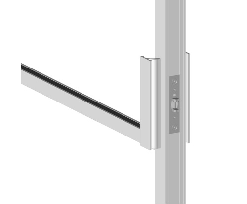 porte 40 blanche avec poignes de tirage blanches sections horizontales 1361412145