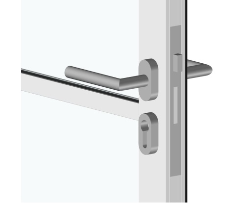 porte 66 blanche avec bquille inox 1654265034