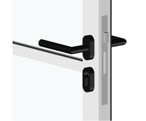 porte 66 blanche avec bquille noire 165191701