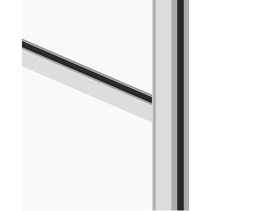 porte blanche 3 verres horizontaux avec joint de ct noir et joint de vitrage noir 809009276