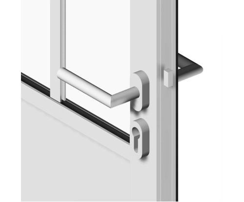 porte blanche avec bquille inox 514631246
