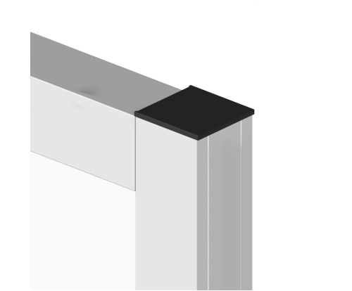 porte blanche avec capot de finition noir 2131605438