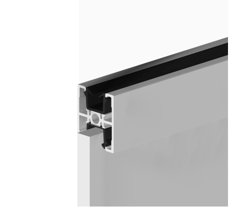 porte blanche avec joints de vitrage noir 320868335