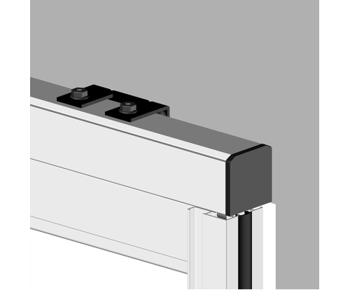 porte et rail blanc avec capot noir 1388698337