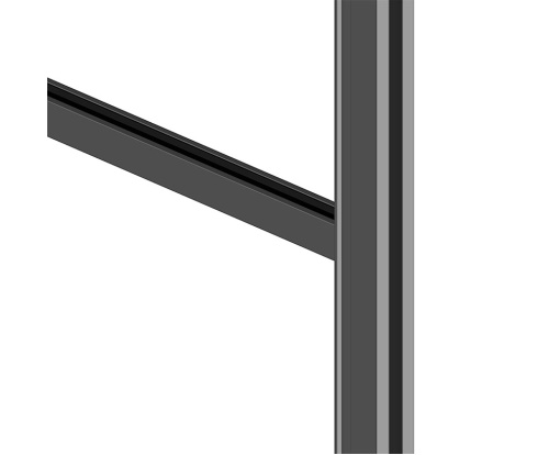 porte grise 3 verres horizontaux avec joint de ct noir et joint de vitrage noir 628303645