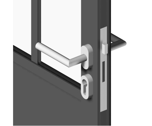 porte grise avec bquille inox 1650544637