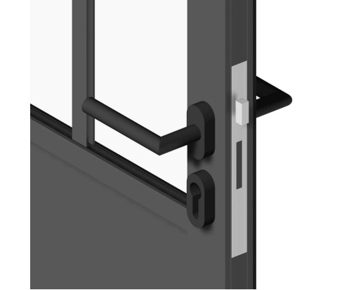 porte grise avec bquille noire 248165781