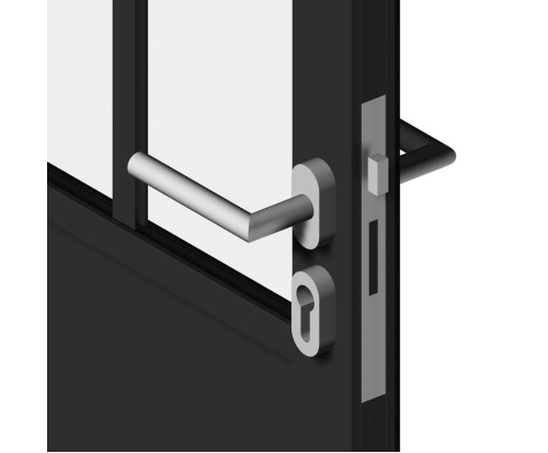 porte noire avec bquille inox 1552096550