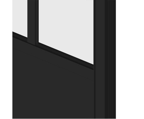 porte noire verres  soubassement avec joint de ct noir et joint de vitrage noir 1031375911