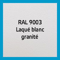 Laqué blanc RAL 9003 granité