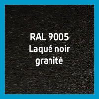 Laqué noir RAL 9005 granité