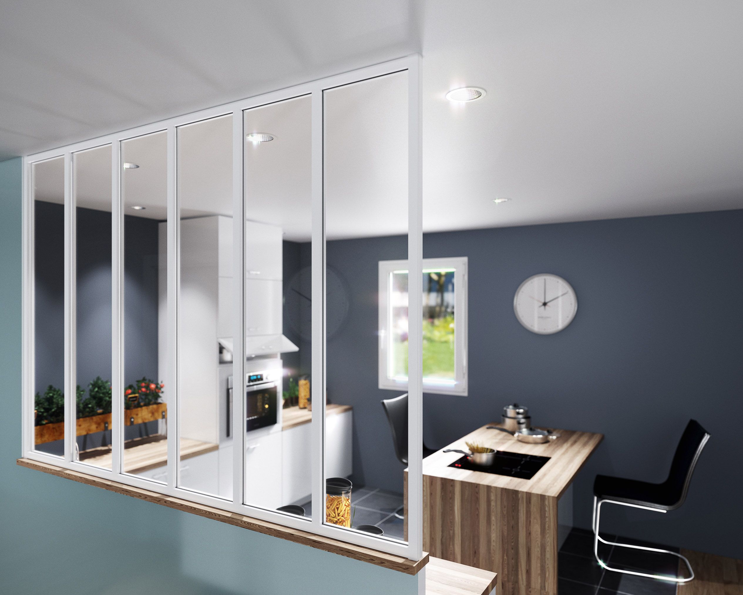 Verrière fixée sur 3 côtés